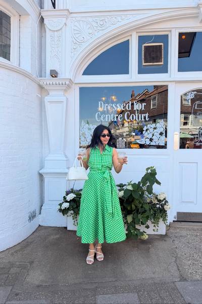 Green Wrap Shirt with Skirt